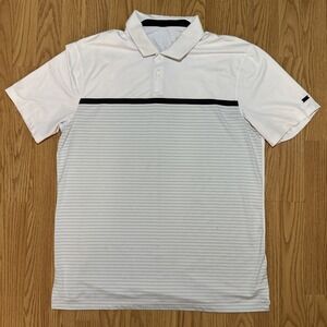 Nike Shirt Men's Size M Tiger Woods Dri-fit Golf Vapor Polo White